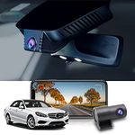 Fitcamx Dashcam Car Front Rear Compatible with Mercedes-Benz E-Class 2010-2016 W212 (HD2-6052), Dashcam 4K WiFi 2160P+1080P UHD Video, OEM Mercedes Accessories, G Sensor, 128GB Card