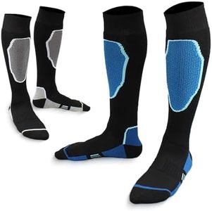 RainFlowwer Ski Socks, Cold Weather Socks for Snowboarding, Over The Knee Socks for Men and Women, Knee-High Warm Socks Hunting