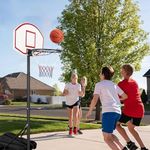 ADVWIN Height Adjustable Basketball Hoop Stand Portable Indoor Outdoor Basketball Hoop System w/2 Wheels