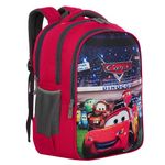 1st/2nd/3rd/4th & 5th Class Light weight Beautiful & Trendy School Bag Cartoon Printed Spiderman,Unicorn,Barbie,Doraemon,Princess,Dora,Mickey mouse,Carz,Frozen (RED+GREY)