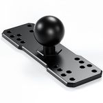 BRCOVAN 1.5'' Ball Fish Finder Mount Plate, Aluminum Alloy Universal Marine Electronic Plate for Garmin, Humminbird, Lowrance, Raymarine and More, Fit for RAM Mounts C Size Double Socket Arm