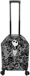 Bioworld Nightmare Before Christmas Jack Skellington 20" Carry-On Luggage With Wheels And Retractable Handle