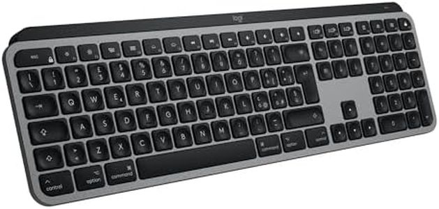 Logitech MX Keys S for Mac, tastiera wireless fluida e precisa, tasti programmabili, retroilluminazione, Bluetooth, ricarica USB-C, per MacBook Pro, Macbook Air, iMac, iPad, QWERTY US INT'L - Grigio