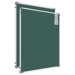 Pragati Systems® Genius Melamine (Non-Magnetic) Green Chalkboard for Kids, Home, Study and School (GCHB90120) with Lightweight Aluminium Frame, 3x4 Feet (Pack of 2)