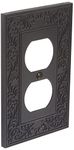 Amerelle AmerTac 43DVB 1 Duplex English Garden Wallplate, Aged Bronze