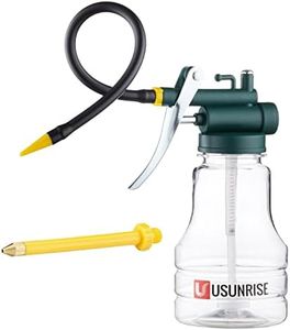 Oil Can Transparent High Pressure Oiler Lubrication Oil Can Bottle Oiling Gun With Rigid & Flex Spout Thumb Pump Tool Oiler