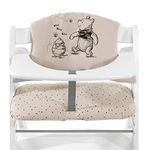 hauck Highchair Pad Select, Disney Winnie the Pooh Beige - for Alpha+ Wooden High Chair, from 6 Months, Soft Fabric, Anti Slip, Machine Washable, Easy to Install