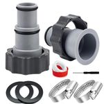 Pool Adapter A for Intex Pool, 2 Piece Connection Set Hose Adapter for Intex Pumps, 32-38 mm Pool Hose Adapter with Internal Thread, Easy Installation for Your Pool Hose