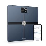 Withings Body+ - Wi-Fi Body Composition Smart Fat Monitor, BMI, Muscle Mass, Water Measurement, Digital Weight Bathroom Scale, Sync App Via Bluetooth