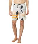 Hurley babylegs Division Men's Phantom-eco Block Party 18' Swimsuit, Barely Bone, 10