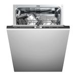 COMFEE' KWH-BD1413I-B Fully Integrated Dishwasher with 14 Place Settings, Auto Door Open Drying, 44dB Low Noise, Built-in Dishwasher with Auto Sensing Wash, Rapid Wash, Adjustable Upper Basket - Black