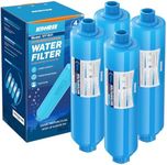 Kohree RV Inline Water Filter, NSF Certified, Camper Water Filter Reduces Chlorine, Bad Taste, Odor, RV Accessories Water Hose Filter for RV Campers, Marine, Gardening, Boats, Trailer, 4 Pack