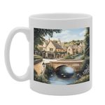 Coralgraph Novelty Gift Printed Coffee Ceramic Mug Featuring Cities and Landmarks in United Kingdom (Burton On Water)