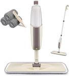Spray Mop for Floor Cleaning, HOMTOYOU Floor Mop with a Refillable Bottle and 3 Washable Microfiber Pads, Dry Wet Spray Mop for Home Kitchen Hardwood Laminate Wood Vinyl Ceramic Tiles Floor Cleaning