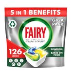 Fairy Platinum Complete Lemon Dishwasher Tablets 126ct, Fairy Dishwasher Tablets Platinum, Dishwasher Tablets Bulk