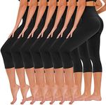 TNNZEET 7 Pack Capri Leggings for W