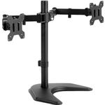 VIVO STAND-V002F Dual LED LCD Monitor Free-Standing Desk Stand for 2 Screens up to 27 Inch Heavy-Duty Fully Adjustable Arms with Max VESA 100x100mm