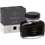 Parker Fountain Pen Ink Bottle | Black QUINK Ink | 57 ml Fountain Pen Refill