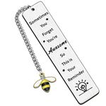HULALA Sometimes You Forget You are Awesome Bookmark Inspirational Gifts for Women Men Boys Girls Birthday Christmas Graduation Gift
