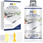 Bathtub Repair Kit White, Acrylic Tub Shower Tray & Granite Marble Repair Kit, Waterproof and Leak-Proof Porcelain Tile Repair Kit to Repair Scratches, Holes, Cracks