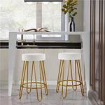 Dence Store European-Style Counter-Height bar stools Two bar stools in The Backless Industrial European Style for The Kitchen Counter. White