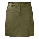 Jack Wolfskin Women's Kalahari Skort Skirt, womens, Quick-drying skort, 1502914-4092034, Delta Green, 34 (EU)