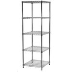 Shelving Inc. 24" d x 24" w x 64" h Chrome Wire Shelving with 5 Shelves