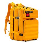 FunBlast Tactical Backpack – 40 Litres Trekking Bag, Travel Bag, Rucksack Backpack, Backpack for Sports, Outdoor, Camping & Hiking for Men & Women, Water Resistant Bag, Travel Accessories (Yellow)
