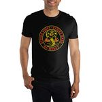 Cobra Kai Logo Slogan Mens Black T-shirt (X-Large)