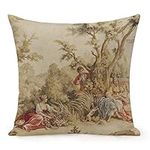 French Country 18Th Art Linen Throw