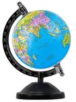 zest 4 toyz Globe Educational 7 Inches Height Metal Black Base Globe Home Decor World Globe Office Decor Gift Item Show Piece