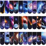 30 Pieces Universe Galaxy Magnetic Bookmark,MWOOT Starry Sky Magnet Page Book Markers Set,Assorted Magnetic Page Clips Bookmarks for Students Reading(2x6cm,30 Styles)