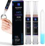 Toenail Fungus Treatment - Extra Strength - Fast Acting 3-in-1 Anti Fungal Liquid & Nail Repair - Doctor Formulated with Biotin & Retinol - 2 Treatment Pens with Glass Nail File - NOORISH FOOT CO.