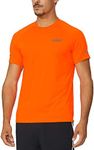 Baleaf Men's Quick Dry Short Sleeve T-Shirt Running Fitness Shirts Orange Size L