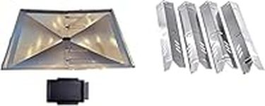 Quickflame Grill Drip Pans Adjustable Grease Tray and Heat Plates Set Fit for DynaGlo, Uniflame, BHG, Backyard Grill Models -(30")