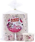 Glad for Kids Disney Mickey and Friends 6oz Paper Snack Bowls| Disney Minnie Mouse Pink Polka Dog Paper Snack Bowls, Kids Bowls | Kid-Friendly Paper Snack Bowls for Everyday Use, 6oz Paper Bowls 32 Ct