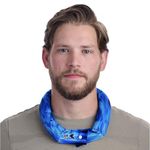 KOOLGATOR Cooling Neck Wrap - Blue & Red Flames Design