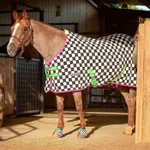 Jeffers Expression Fleece Cooler for Horses, Standard Neck, Skater Cowgirl 87"- Equine Towel Blanket, Moisture Absorbent, Light Weight, Best for Drying, Exercise, Bathing, Adjustable Belly Bands