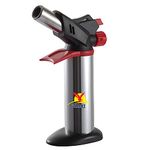 zhart Blow Torch - Best Creme Brulee Torch - Refillable Professional Kitchen Torch with Safety Lock and Adjustable Flame