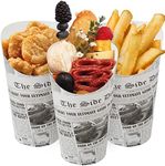 CUSINIUM 14 oz 50-Pack"Newspaper" Design French Fry Cups - Charcuterie Cups Disposable