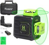 Huepar Laser Level 2 x 360 Cross Line Self-Leveling, 360° Green Beam Dual Plane Leveling and Alignment Laser Tool, Li-ion Battery with Type-C Charging Port & Hard Carry Case Included - B02CG