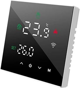 Beok Tuya Programmable Smart Thermostat ，WiFi Thermostat Mounted on the Wall of the Caldera, LCD Touch Screen,TGW60B-WIFI-WPB Black