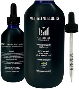 Methylene Blue Pharmaceutical Grade - Third Party Tested - Formaldehyde & Alcohol-Free - Methylene Blue 1% for Humans - USP Grade Brain Health Dietary Supplement - Made in USA (118ML Bottle)