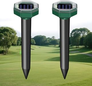 RoamRover Solar Mole Repellent, Ultrasonic Vibration Mole Deterrents for Gardens UK, Pet-friendly, Effective against Moles, Voles, Rats and Garden Rodents, 2PCS