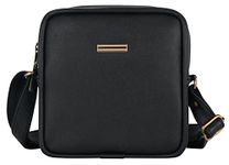 Pramadda Pure Luxury Stylish Square Crossbody Leather Sling Bag For Men Women Travel | Mobile Chest Small Mini Side Bag | Trendy Fashion Bags. (Classic Black)