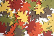 50 Paper Oak Leaf Cuts Outs - Die Cut Oak Leaves - Autumn Party Supply