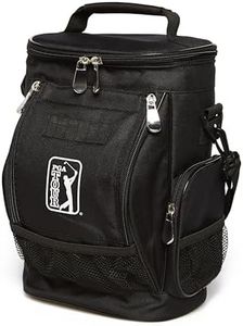 PGA Tour Unisex 10 Can Insulated Golf Cooler Bag, Black, One Size