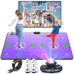 Electronic Dance Mats - FWFX Musical Dancing Mat with HD Camera, Double User Wireless Non-Slip Dance Pad for TV, Exercise Fitness Dance Mat Games for Age 6 7 8 9 10 11 12 13 14 Year Old Girls & Boys…