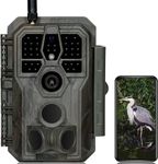 GardePro E8 Wildlife Camera, WiFi, 64MP 1296P Trail Camera with 100ft Night Vision 0.1s Motion Activated, Camera Traps for Garden, Camo