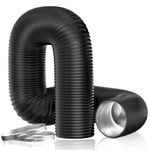 Hon&Guan Dryer Vent Hose, 4 inch Insulated Flexible Duct 16FT with 2 Duct Clamps, Heavy-Duty Three Layer Protection for HVAC Ventilation, Duct Fan Systems